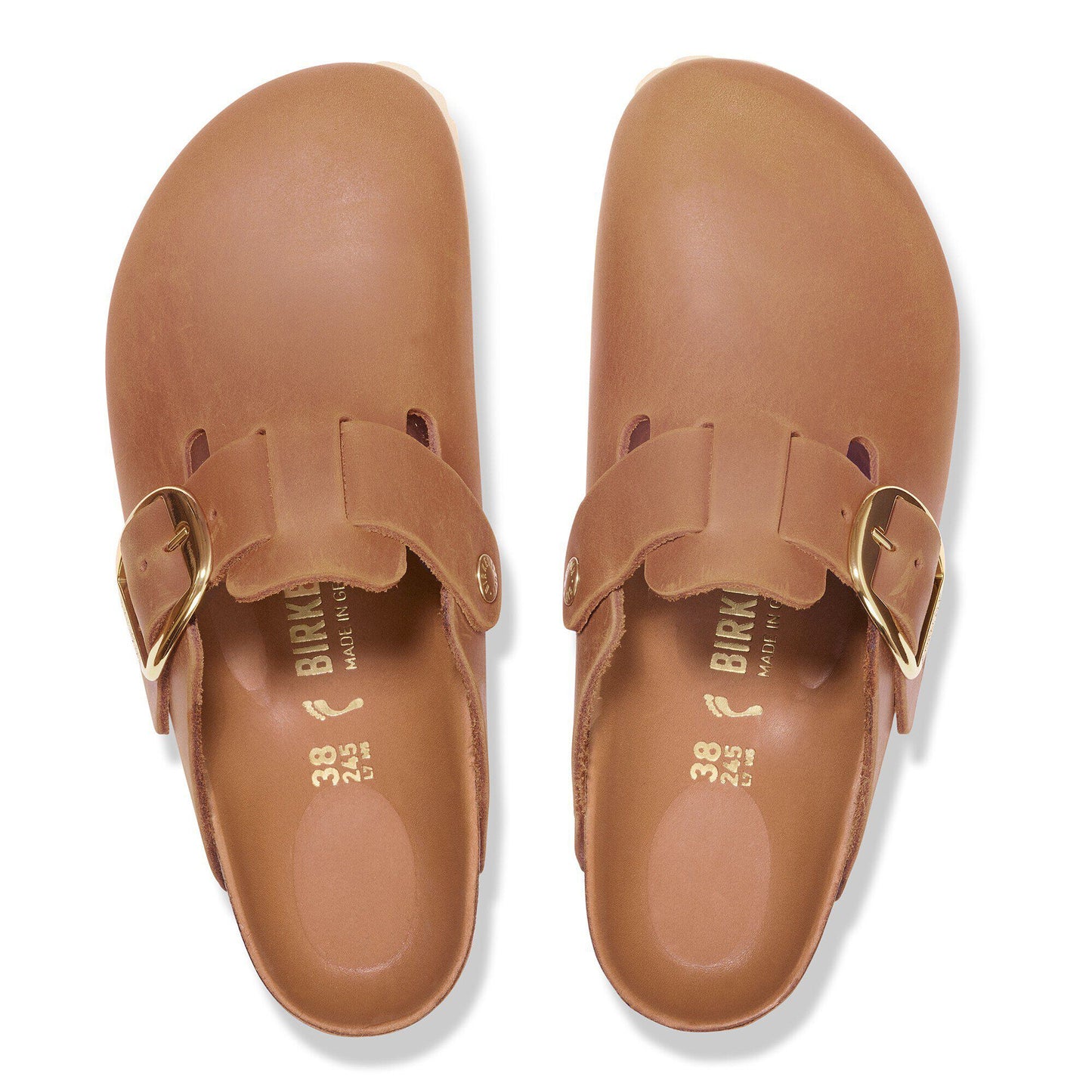 Boston Big Buckle Oiled Leather Cognac Narrow