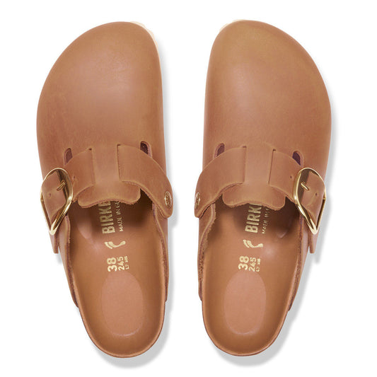 Boston Big Buckle Oiled Leather Cognac Narrow