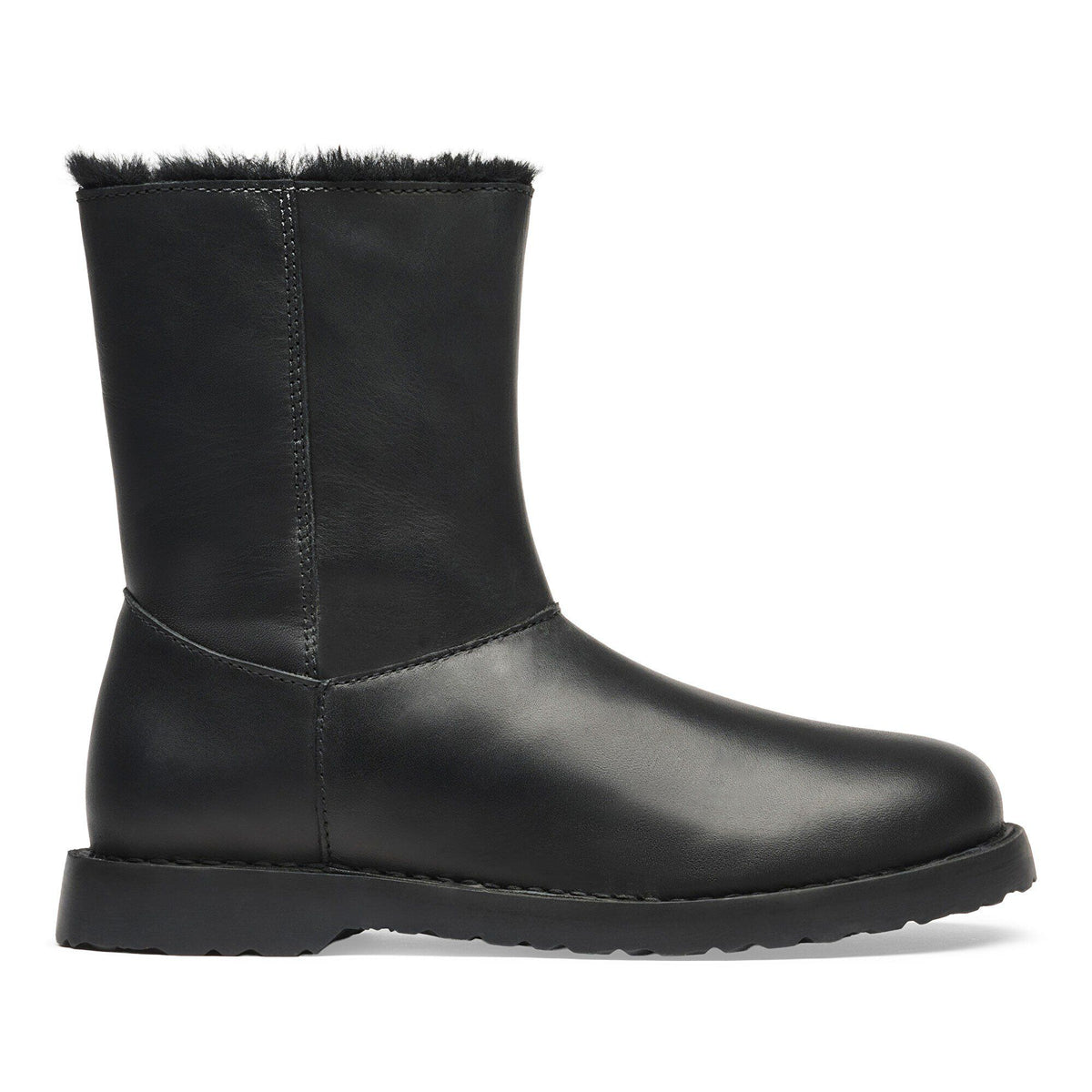 Women's Birkenstock Uppsala Zip Shearling Leather Black