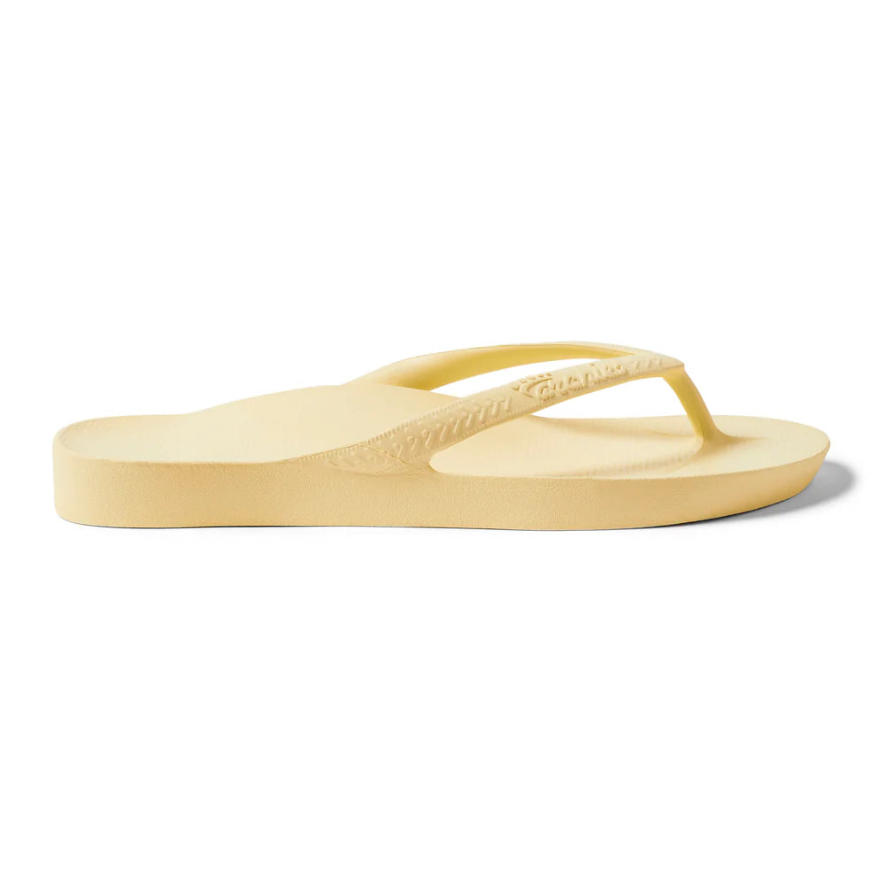 Archies Arch Support Flip Flops Lemon
