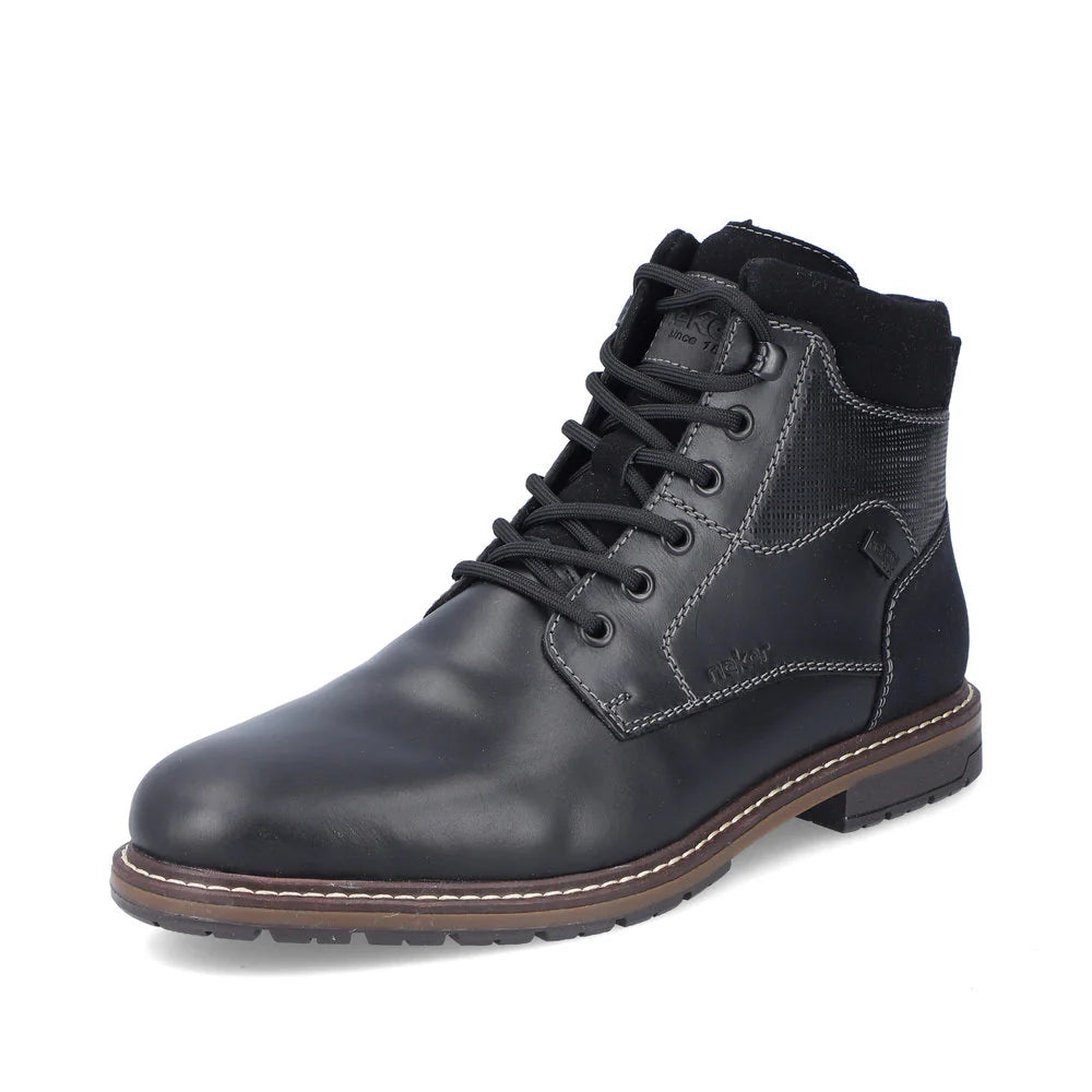 13740-00 Black Ankle Lace/Side Zip RTex