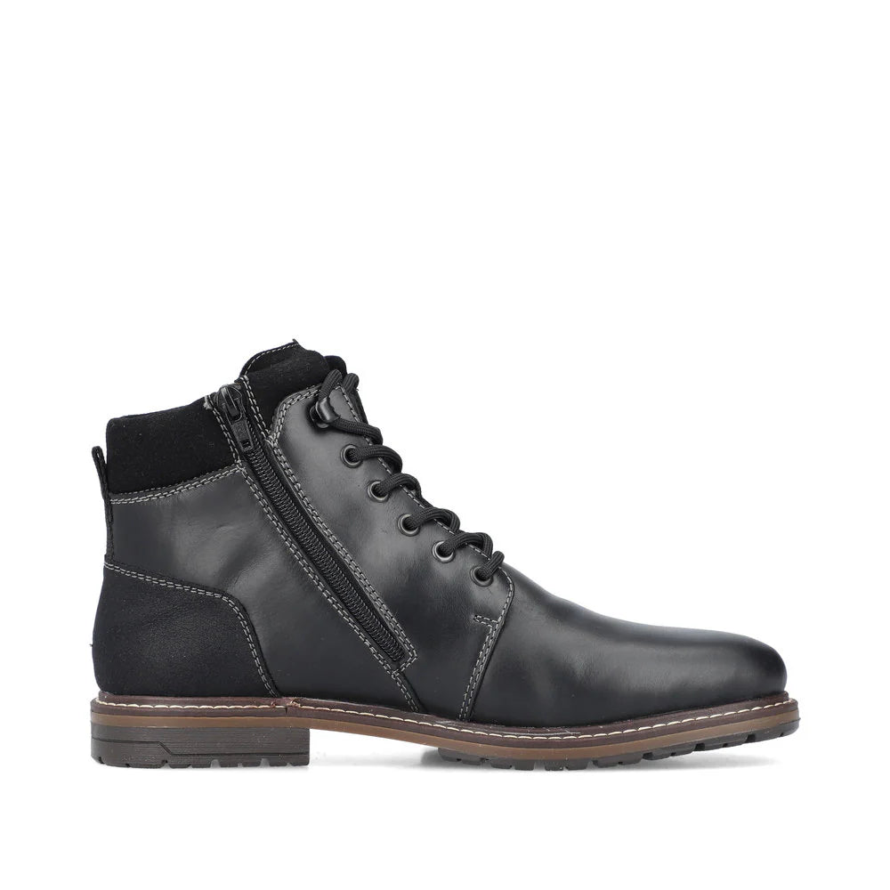 13740-00 Black Ankle Lace/Side Zip RTex