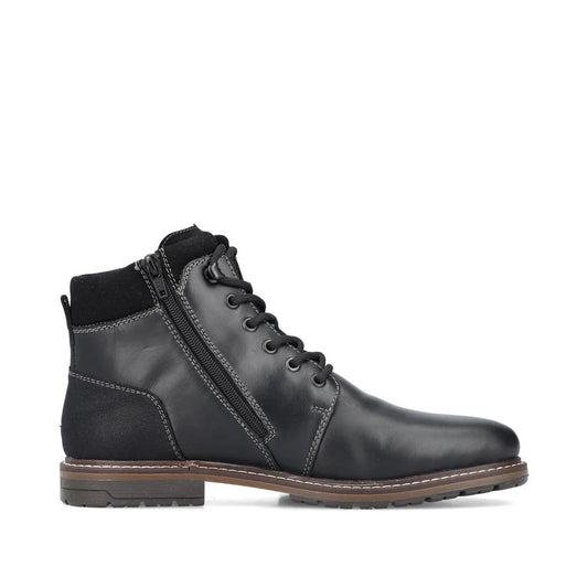 13740-00 Black Ankle Lace/Side Zip RTex