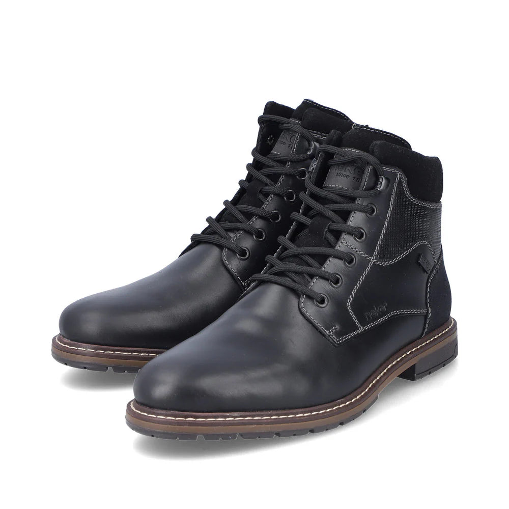 13740-00 Black Ankle Lace/Side Zip RTex