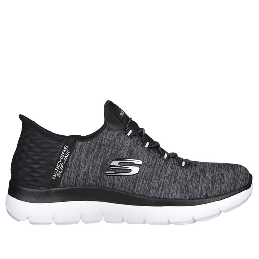 Women's Skechers Slip-Ins: Summits-Dazzling Haze Black/White