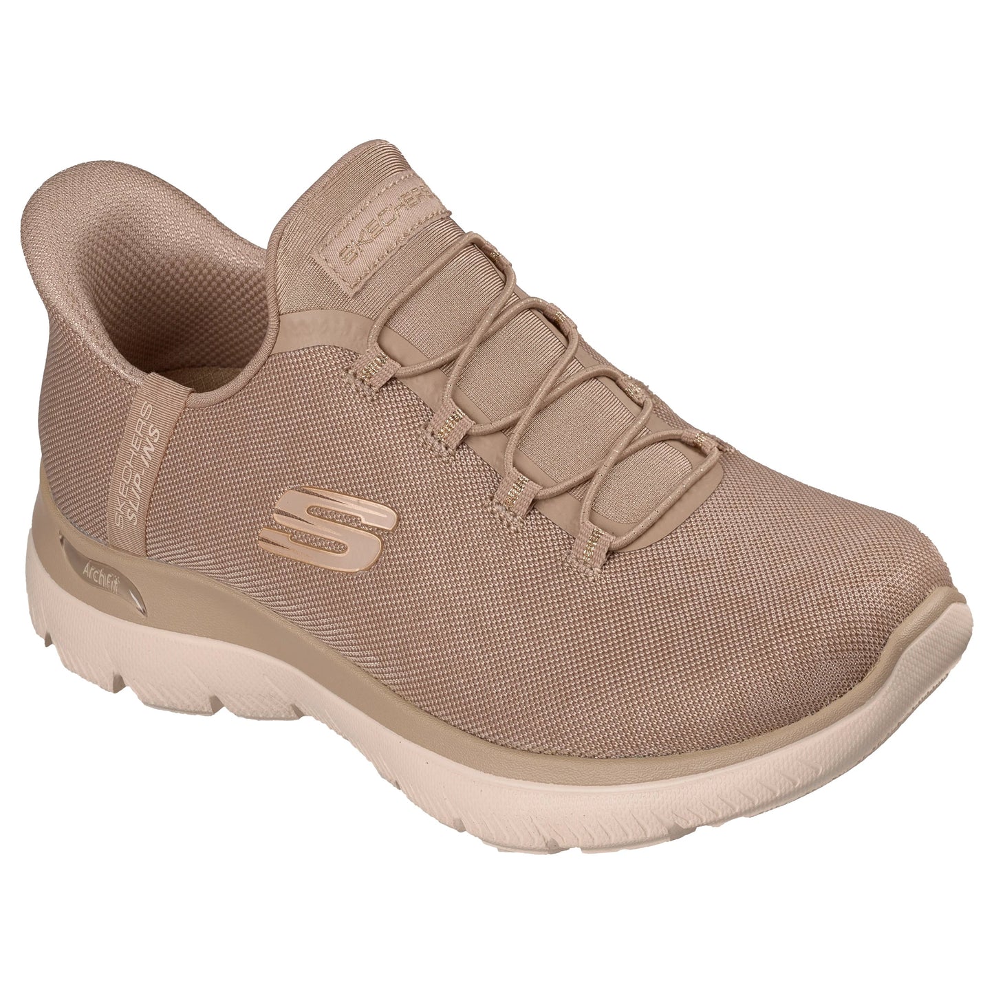 Women's Skechers Slip-Ins: Arch Fit Summits - Luxe Leopard Taupe/Gold