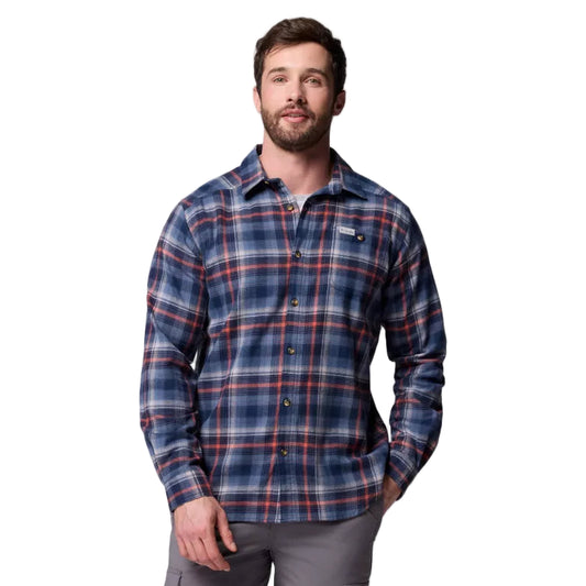 Men's Cornell Woods Flannel Long Sleeve Shirt (Coll Navy Backland Tartan)