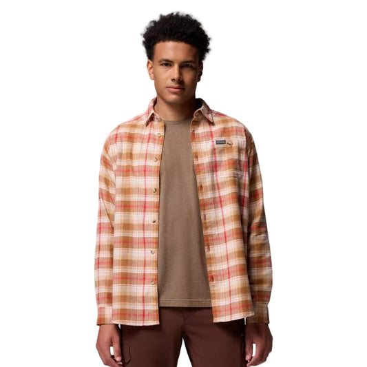 Men's Cornell Woods Flannel Long Sleeve Shirt (Mountain Red)