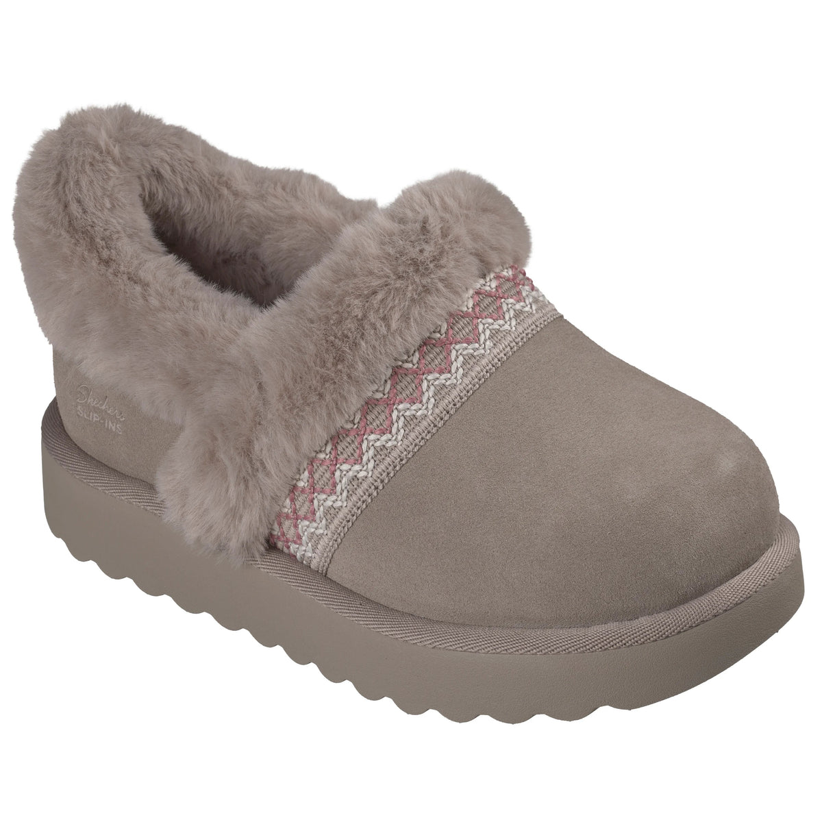 Women's Skechers Slip-ins Relaxed Fit: Cozy Chateau - Soft Lounge Dark Taupe