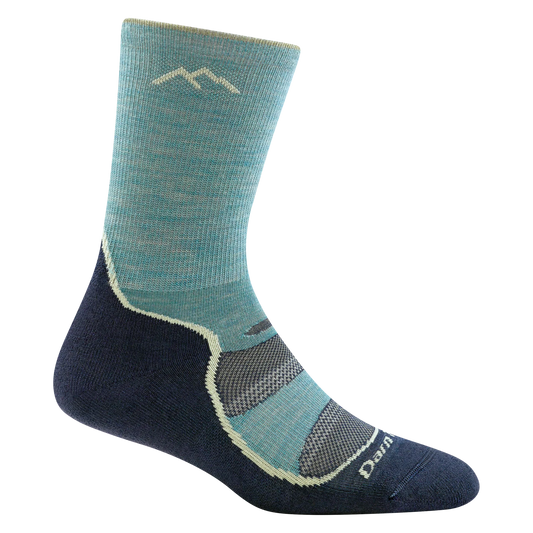 Women's Light Hiker Micro Crew Lightweight Hiking w/Cushion Aqua