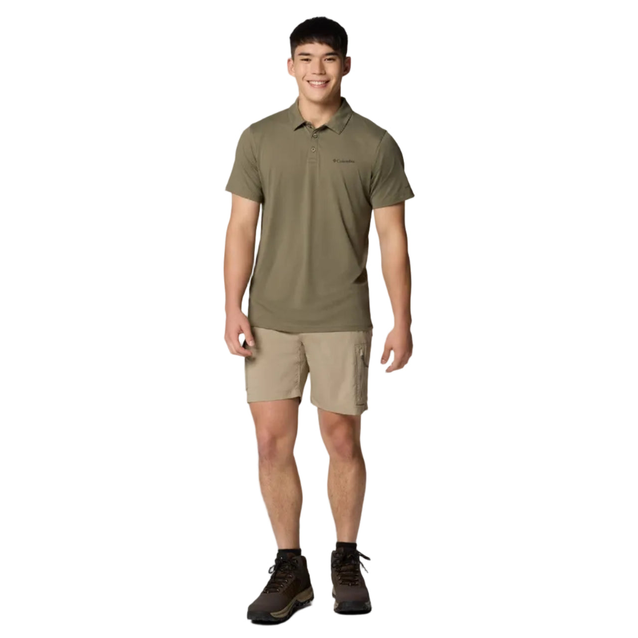 Men's Tech Trail Utility Polo (Stone Green)
