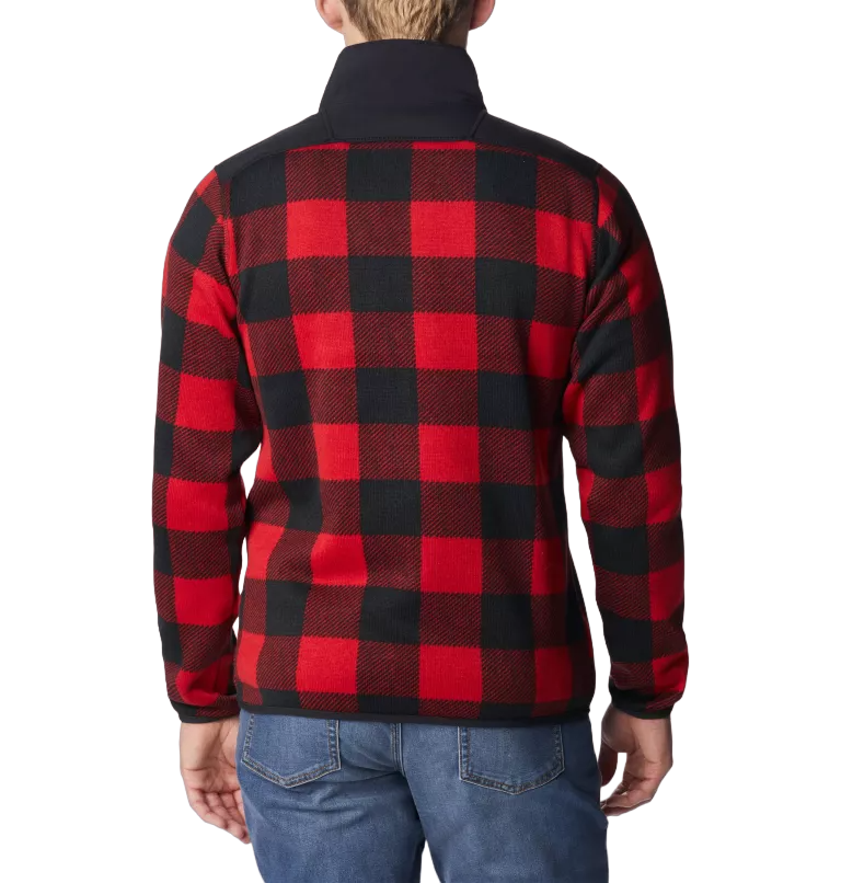 Sweater Weather II Printed Half Zip Mountain Red