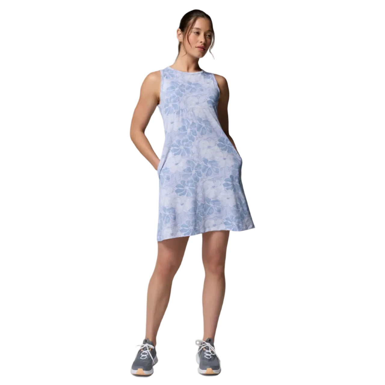 Women's Freezer Tank Dress (Twilight Hazyblooms)