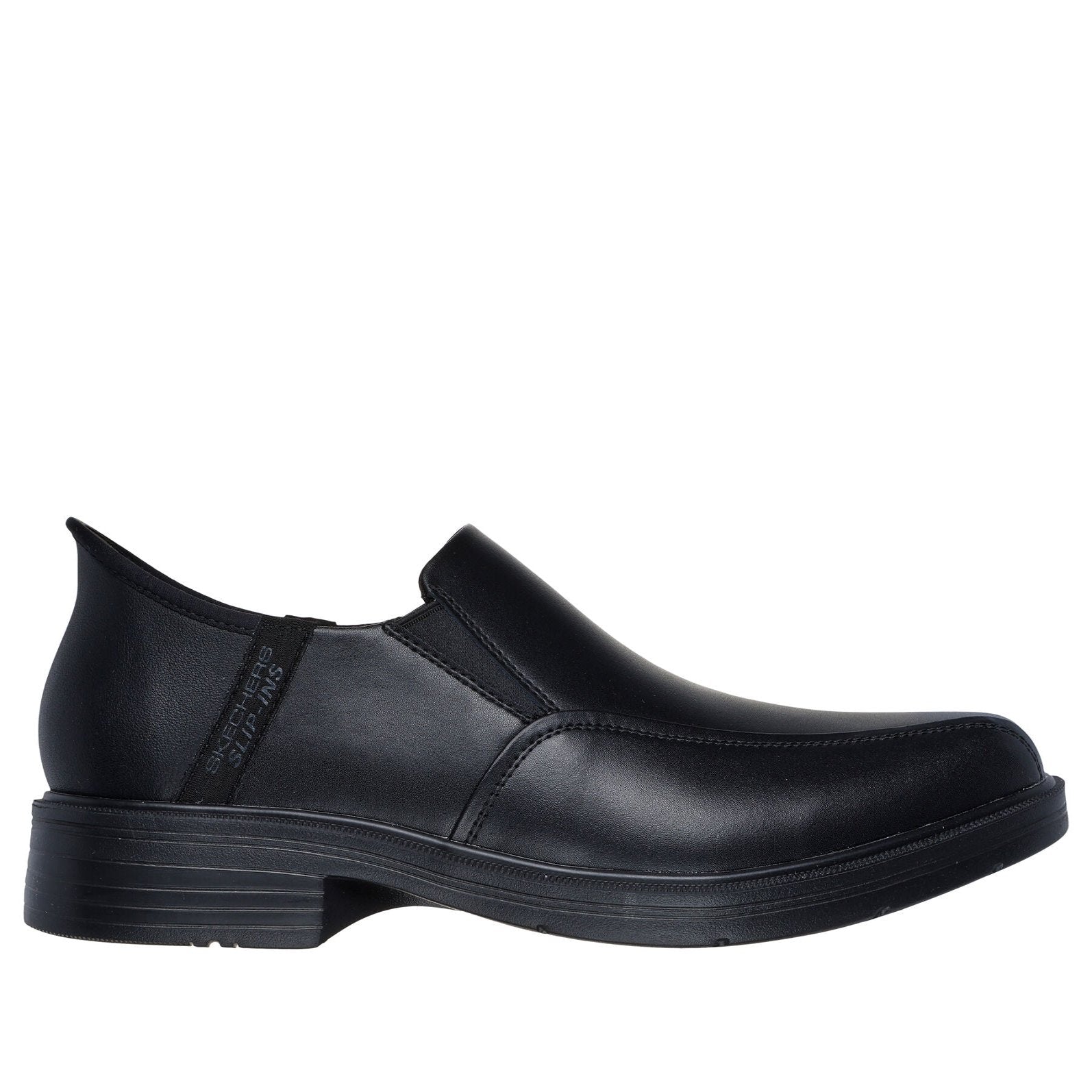 Mens skechers slip on leather on sale