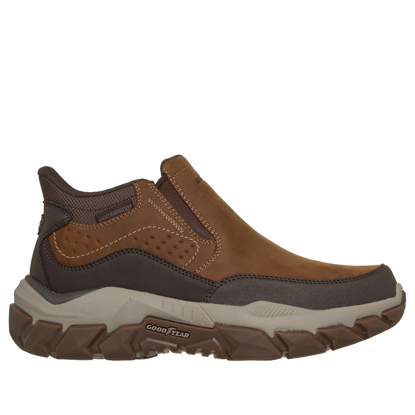 Men's Slip-Ins Waterproof Relaxed Fit: Santoro-Rayder Brown