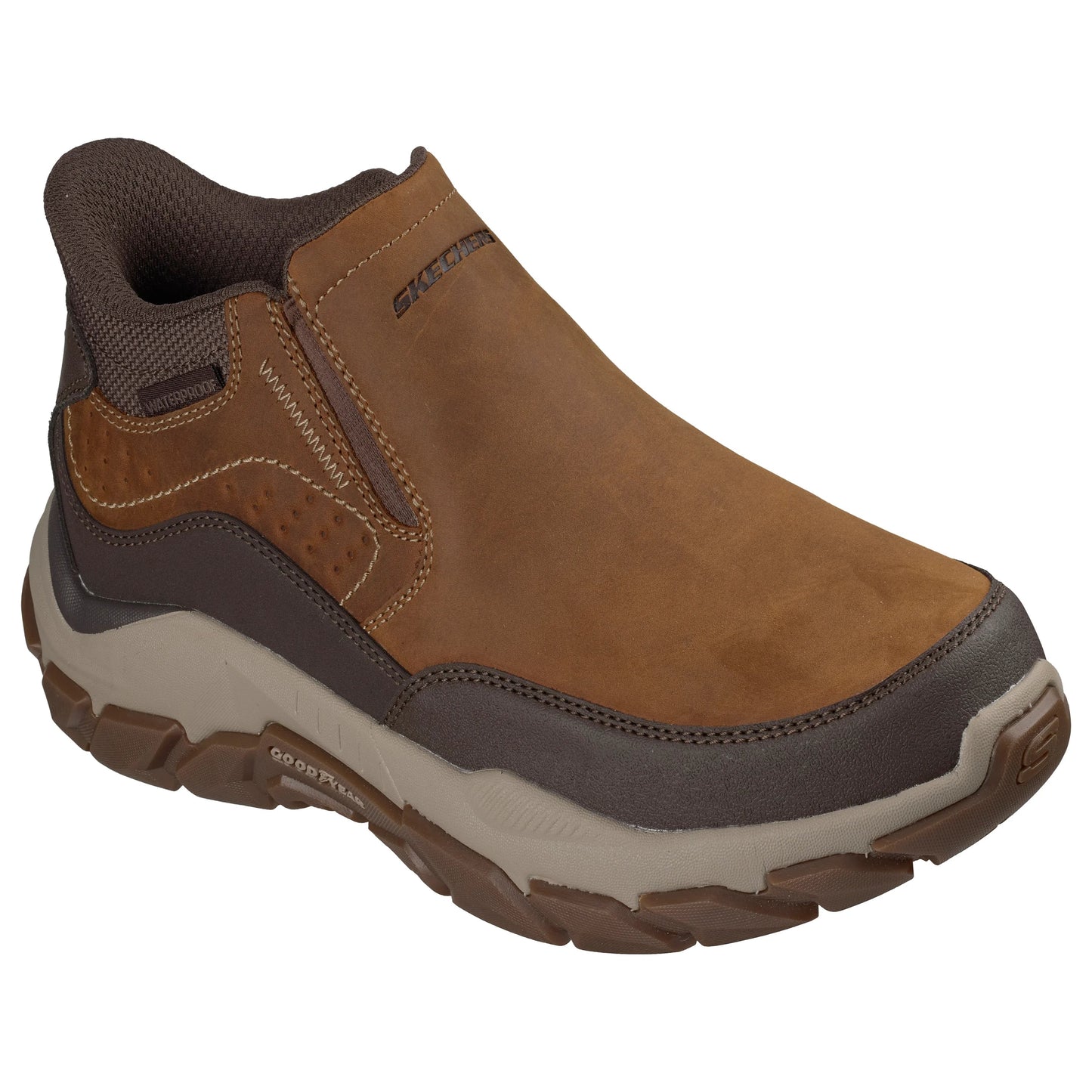 Men's Slip-Ins Waterproof Relaxed Fit: Santoro-Rayder Brown