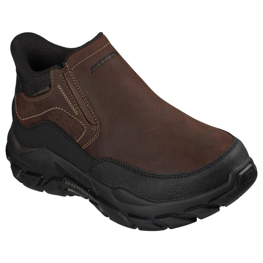 Men's Slip-Ins Waterproof Relaxed Fit: Santoro-Rayder Chocolate/Black