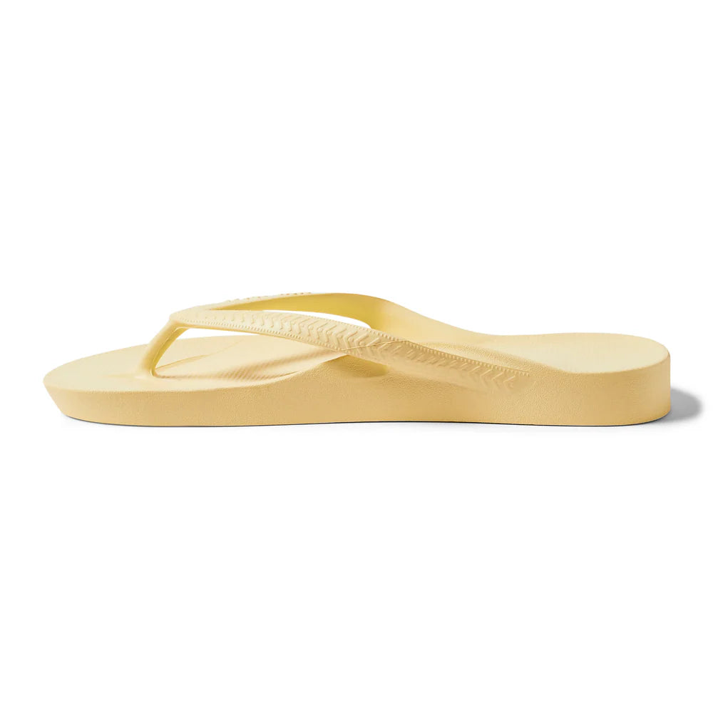 Archies Arch Support Flip Flops Lemon