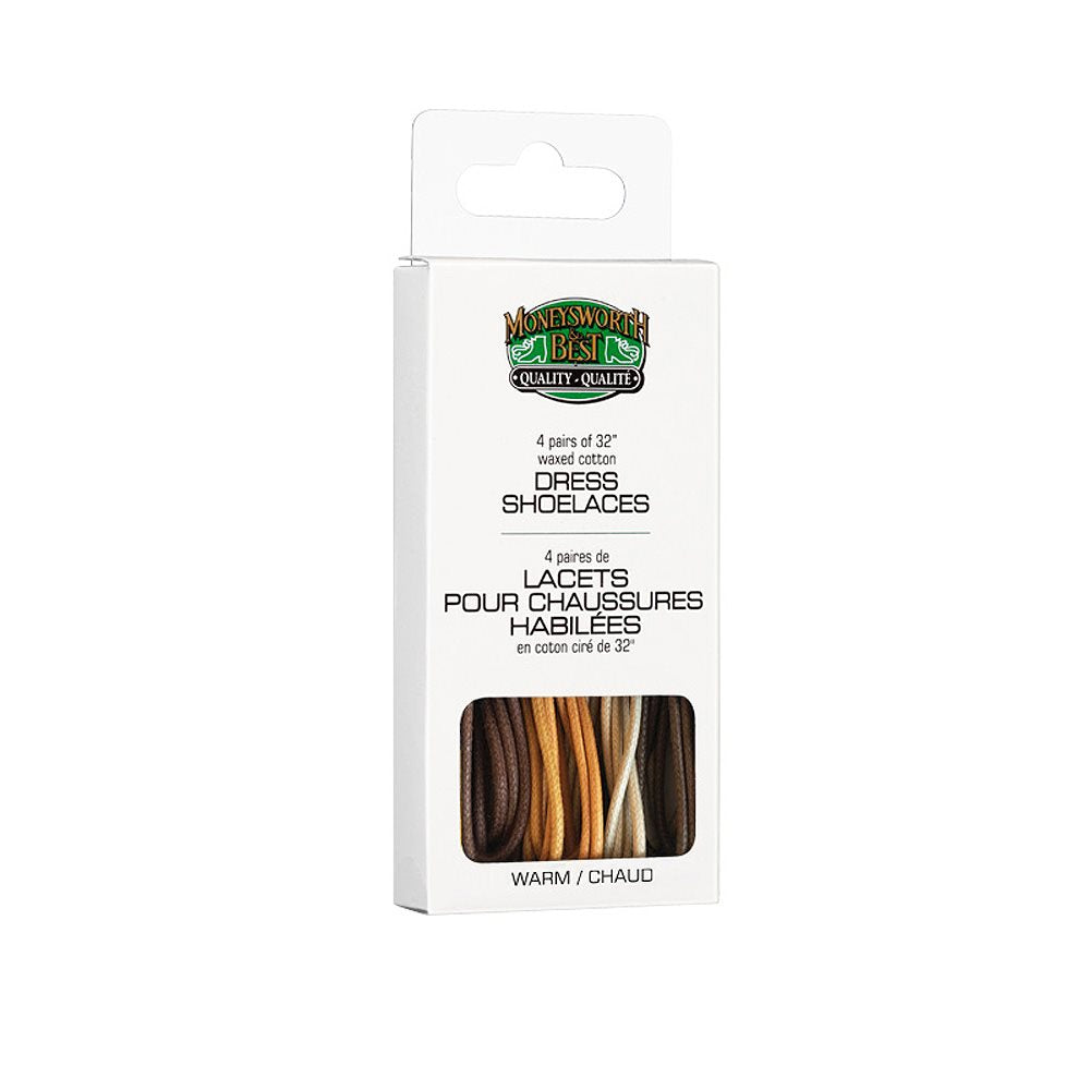 Dress Waxed Laces 4 Pack - Warm