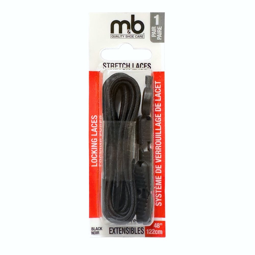 M & B Stretch Lace/Elastic Lock 48" - Assorted Colours