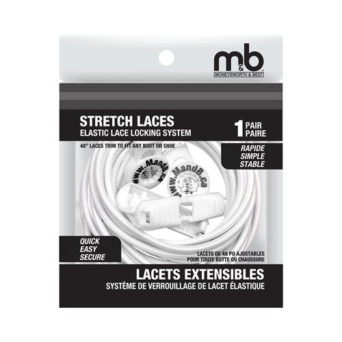 M & B Stretch Lace/Elastic Lock 48" - Assorted Colours