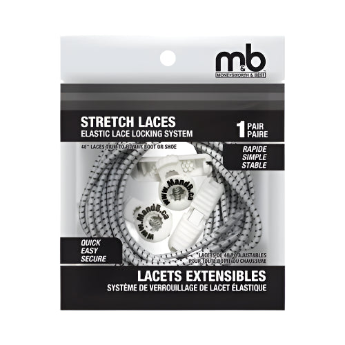 M & B Stretch Lace/Elastic Lock 48" Grey