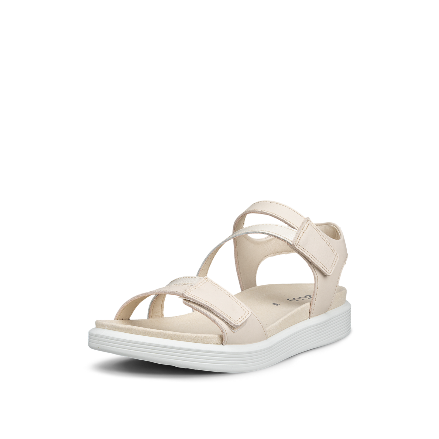 Women's Leather Strap Soft Sandal 3-Strap Limetsone/Limestone
