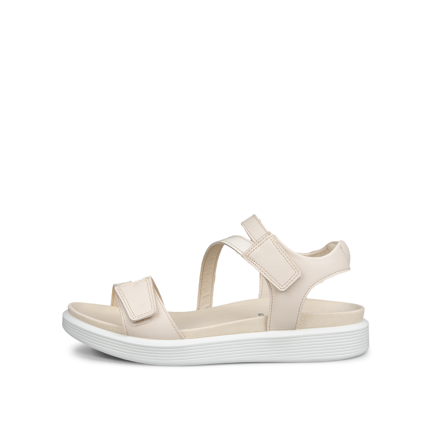 Women's Leather Strap Soft Sandal 3-Strap Limetsone/Limestone