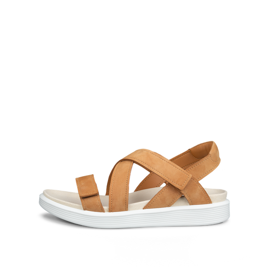 Women's Leather Strap Soft Sandal Cross Strap Lion