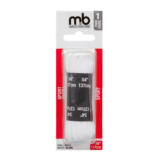 Sport Oval Laces White 54"