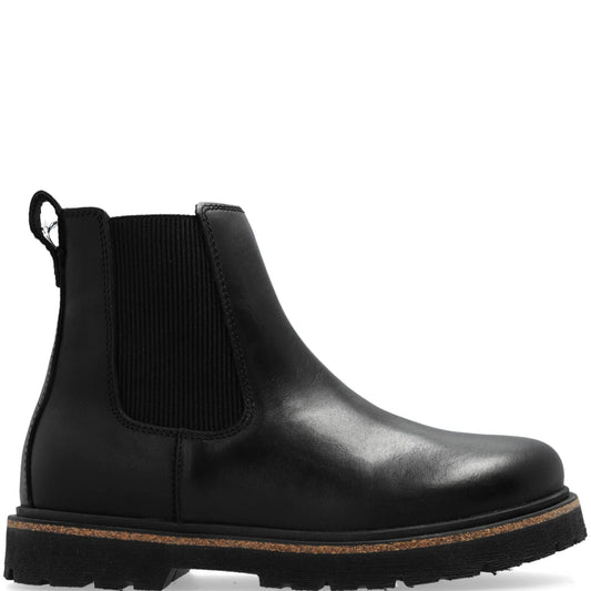 Men's Birkenstock Highwood Slip-On Leather Boots Black