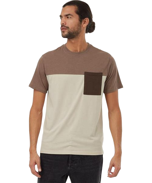 Blocked Pocket T-Shirt (Fossil/Pale Oak/Slate Brown)