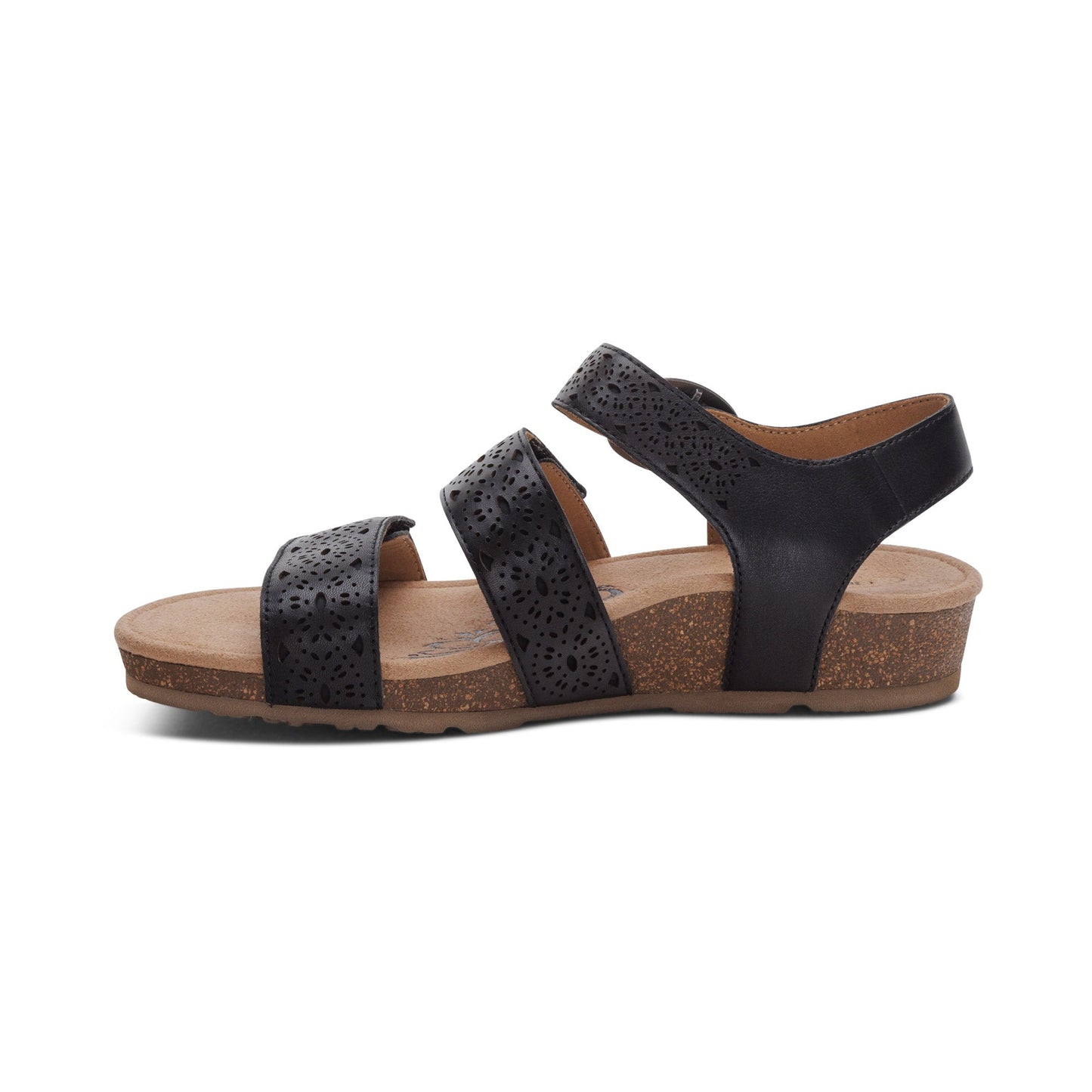 Women's Lilly Adjustable Quarter Strap Black Cutout