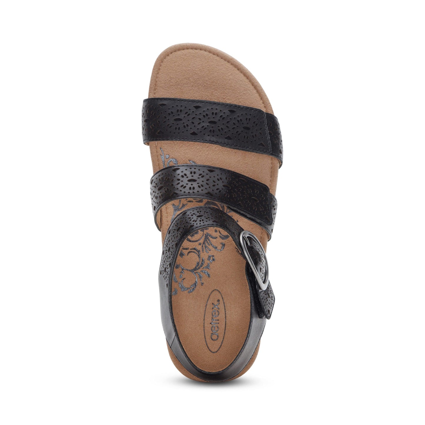 Women's Lilly Adjustable Quarter Strap Black Cutout
