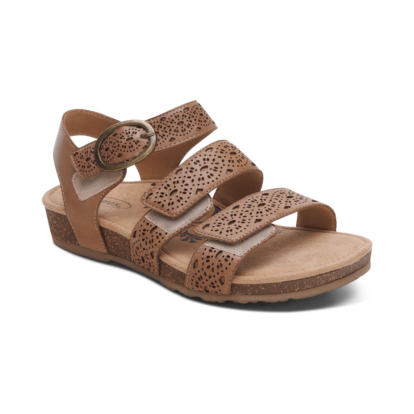 Women's Lilly Adjustable Quarter Strap Taupe Cutout