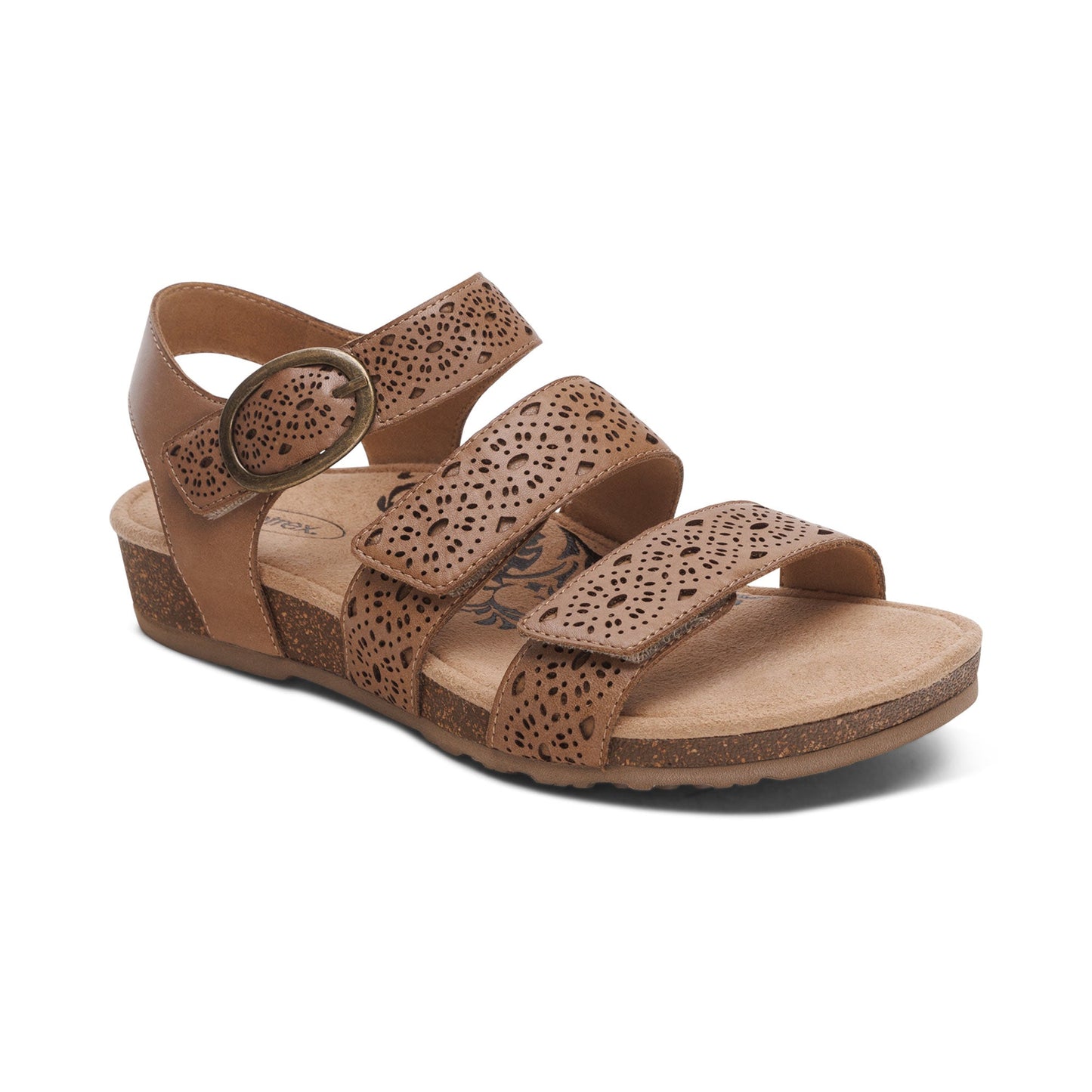 Women's Lilly Adjustable Quarter Strap Taupe Cutout