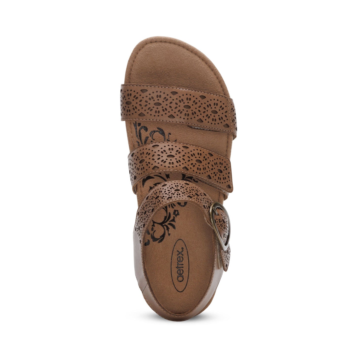 Women's Lilly Adjustable Quarter Strap Taupe Cutout
