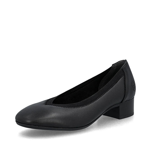 43452-00 Black Slip On Heel Wide