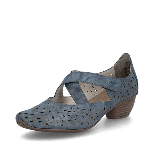 43773-80 Blue Criss Cross Mary Jane