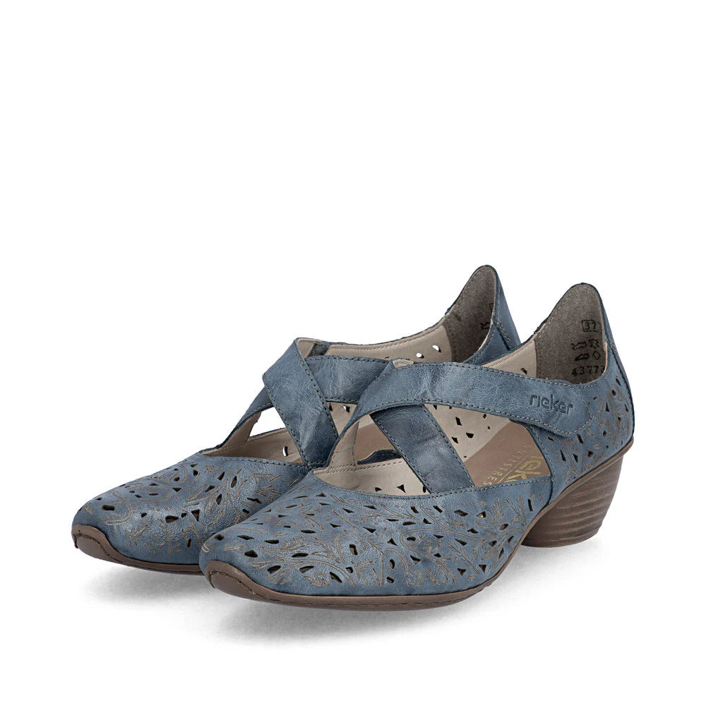 43773-80 Blue Criss Cross Mary Jane