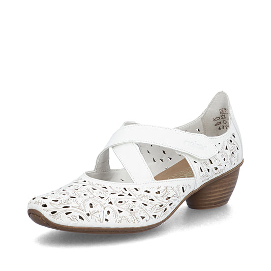 43773-80 White Criss Cross Mary Jane