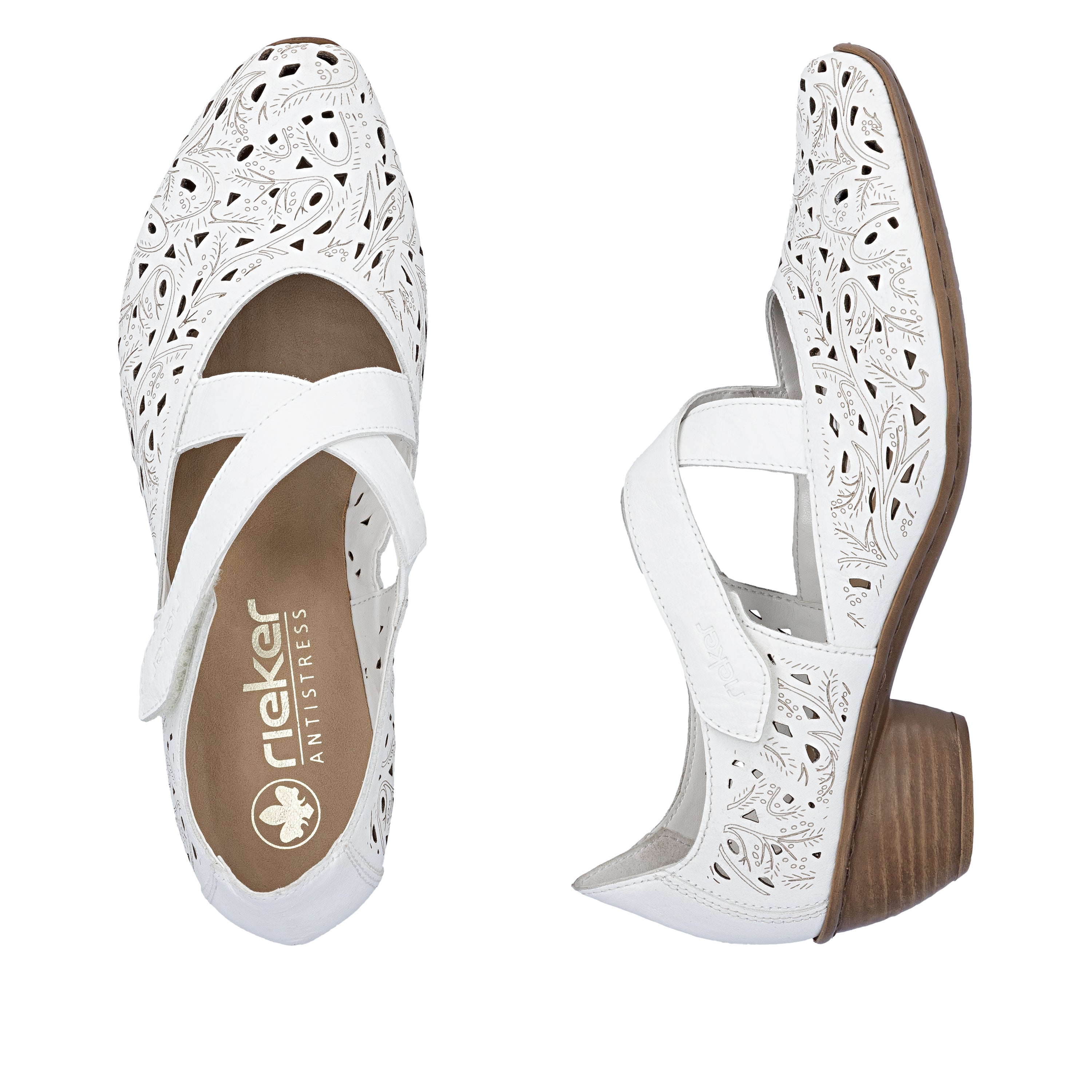 43773-80 White Criss Cross Mary Jane – Scott's Shoe Store