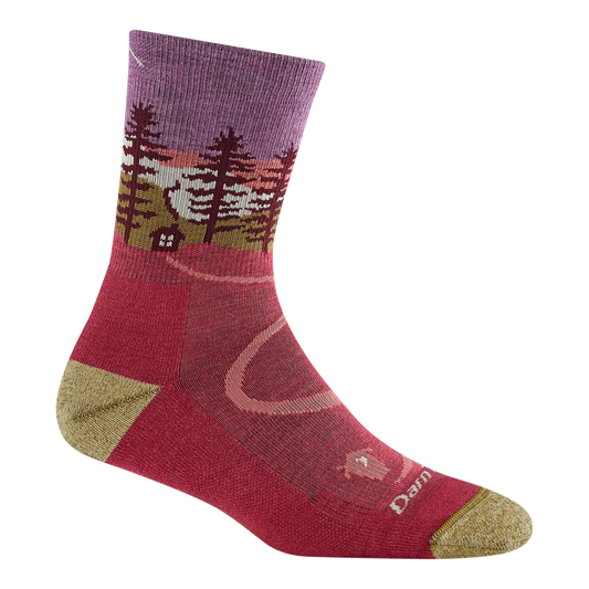 Women's Northwoods Micro Crew Midweight Cushion Cranberry (5013)