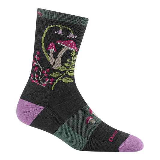 Women's Mellow Mushrooms Micro Crew Lightweight Hiking Charcoal (5026)