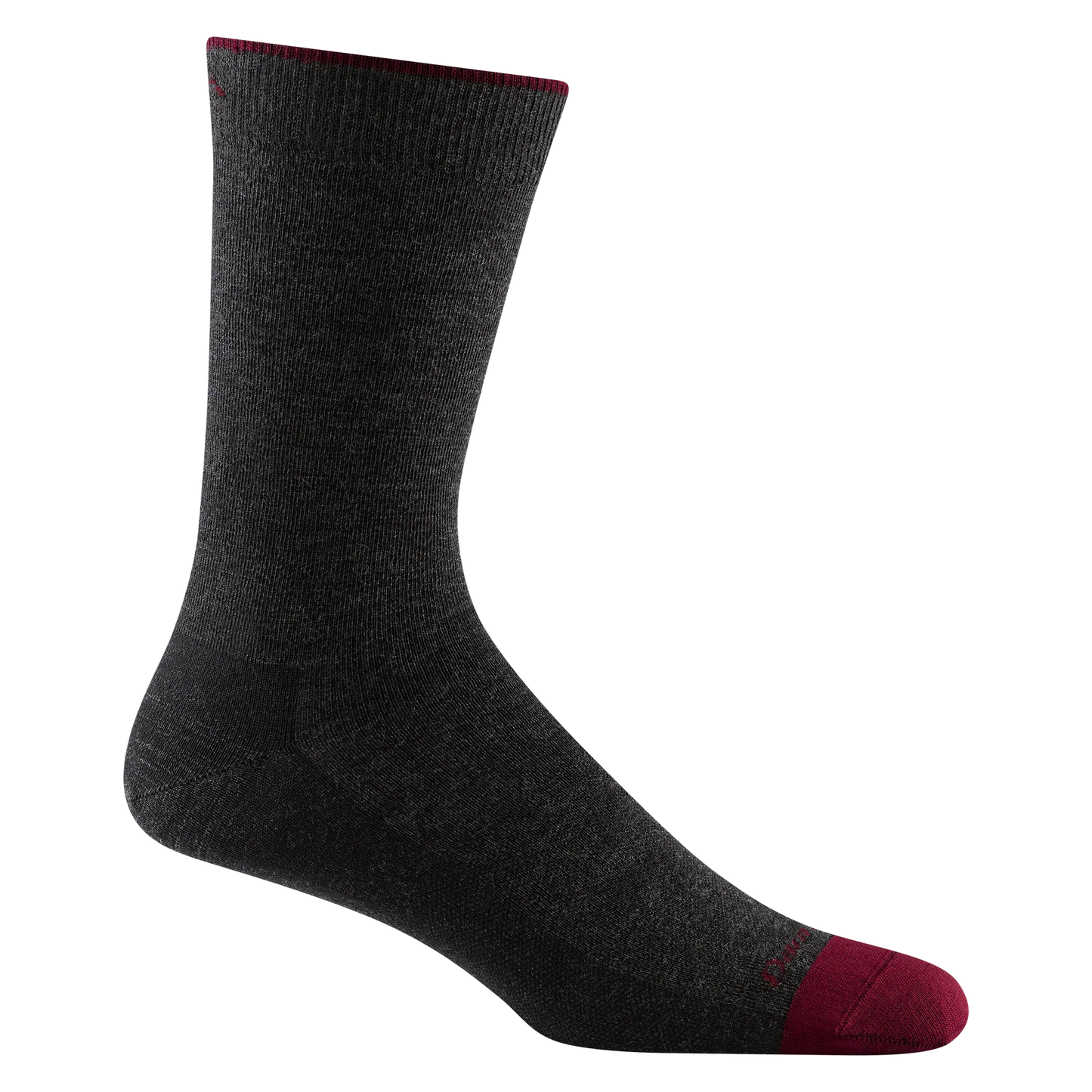 Men's Solid Crew Lightweight Lifestyle Socks Charcoal (6032)
