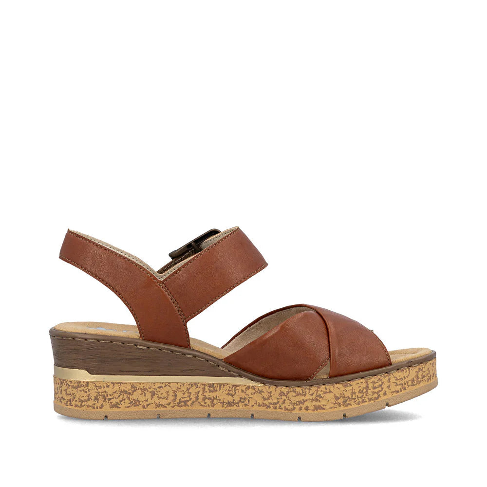 63795-22 Brown Velcro Wedge