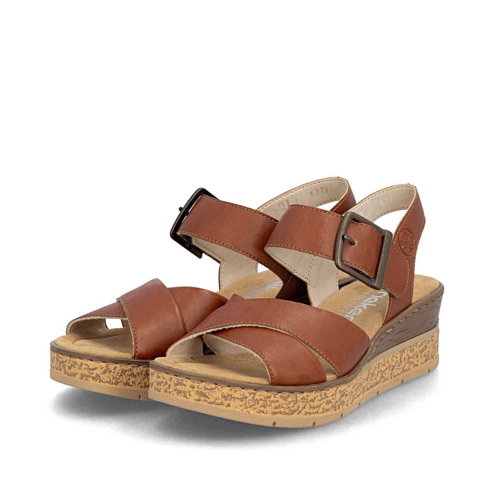 63795-22 Brown Velcro Wedge