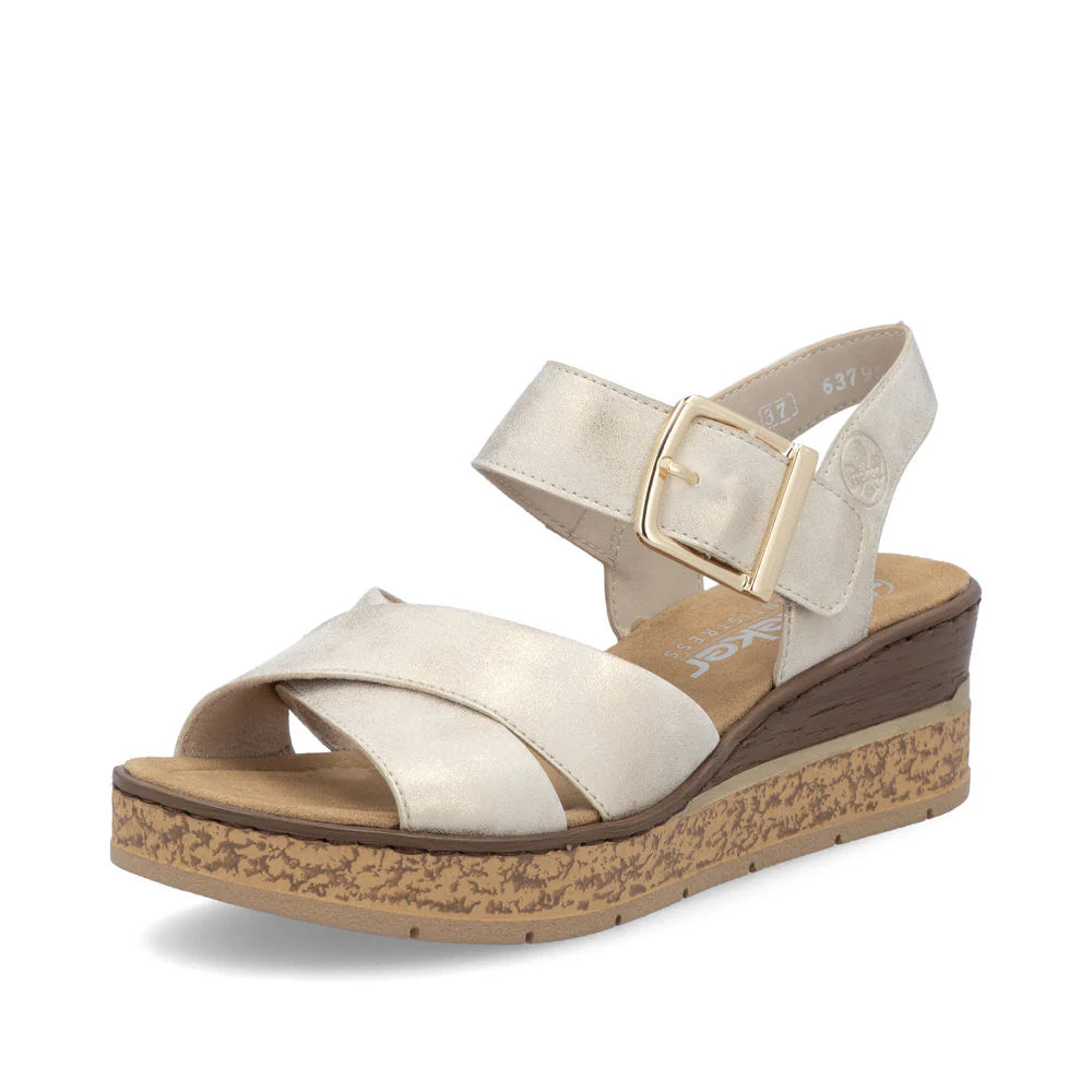 63795-60 Beige Velcro Wedge
