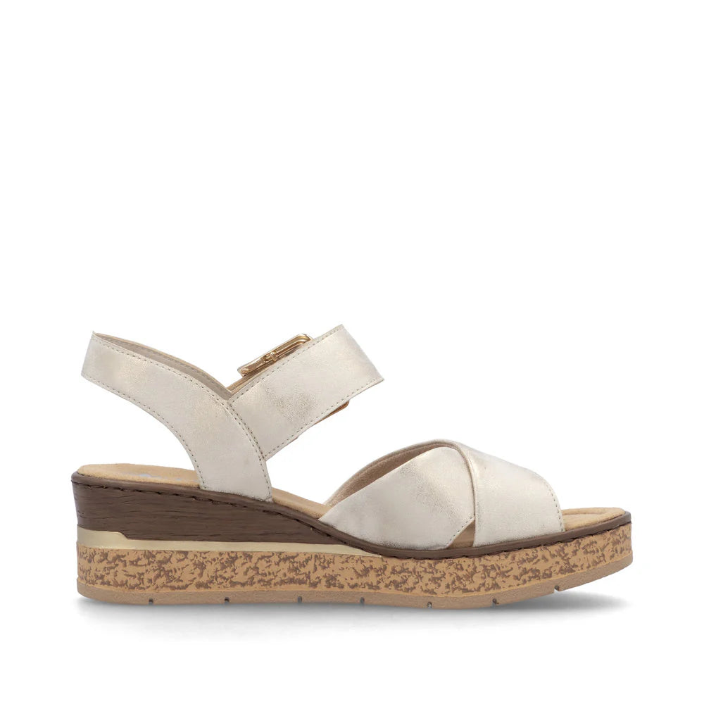 63795-60 Beige Velcro Wedge