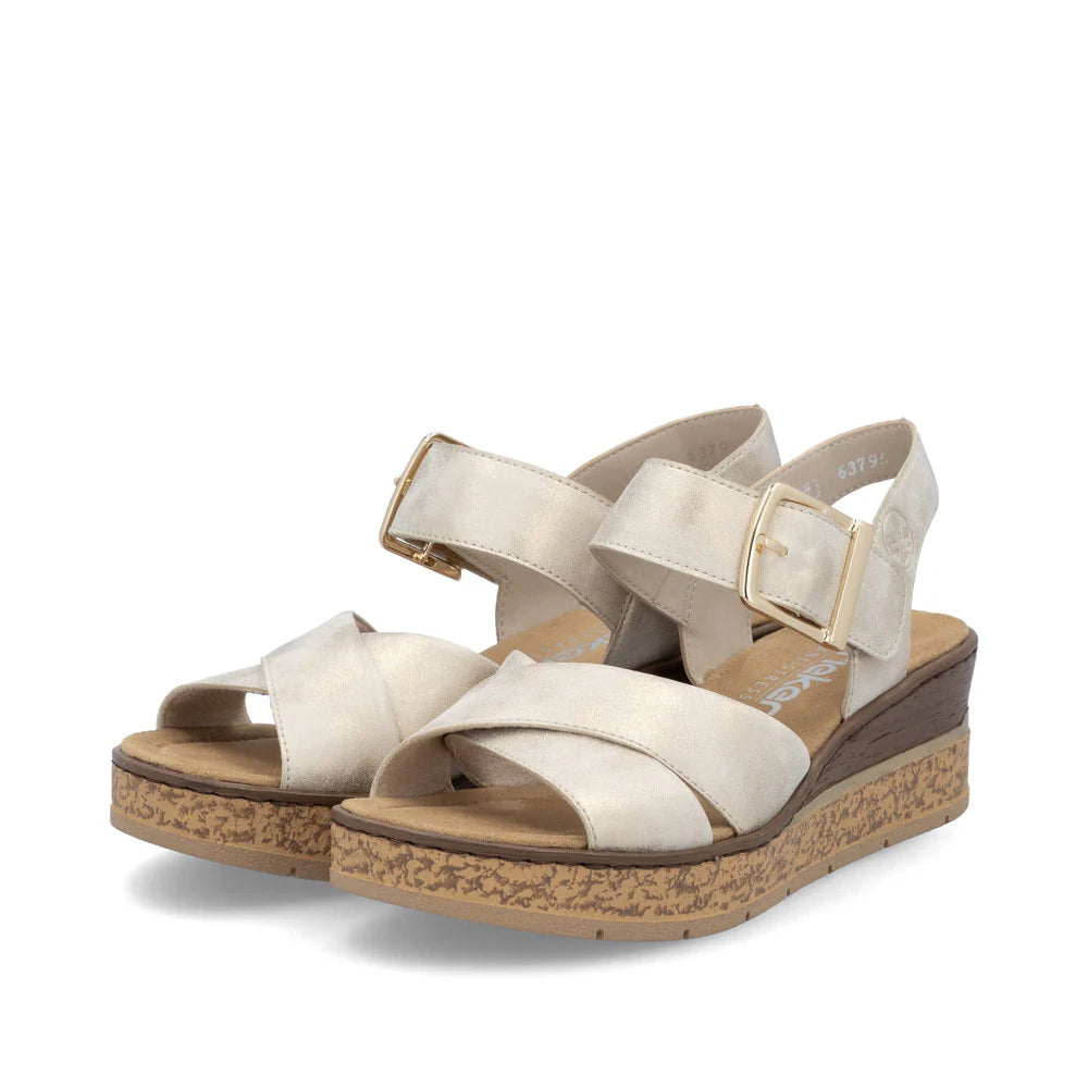 63795-60 Beige Velcro Wedge